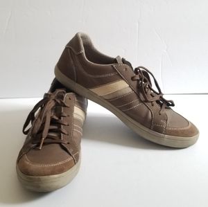 Geox Respira Mens Leather Suede Lace  Up Sneakers Size US 8 Brown